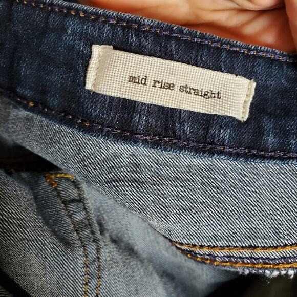 Jessica Simpson mid rise straight embroidered back pocket EUC - Picture 6 of 8